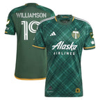 Eryk Williamson Portland Timbers adidas 2024 Portland Plaid Kit Authentic Jersey - Green