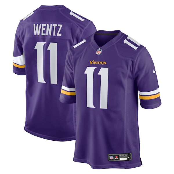Carson Wentz Minnesota Vikings Nike Team Game Jersey -  Purple