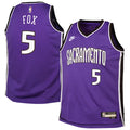 De'Aaron Fox Sacramento Kings Nike Youth 2024/25 Swingman Jersey - Purple - Classic Edition