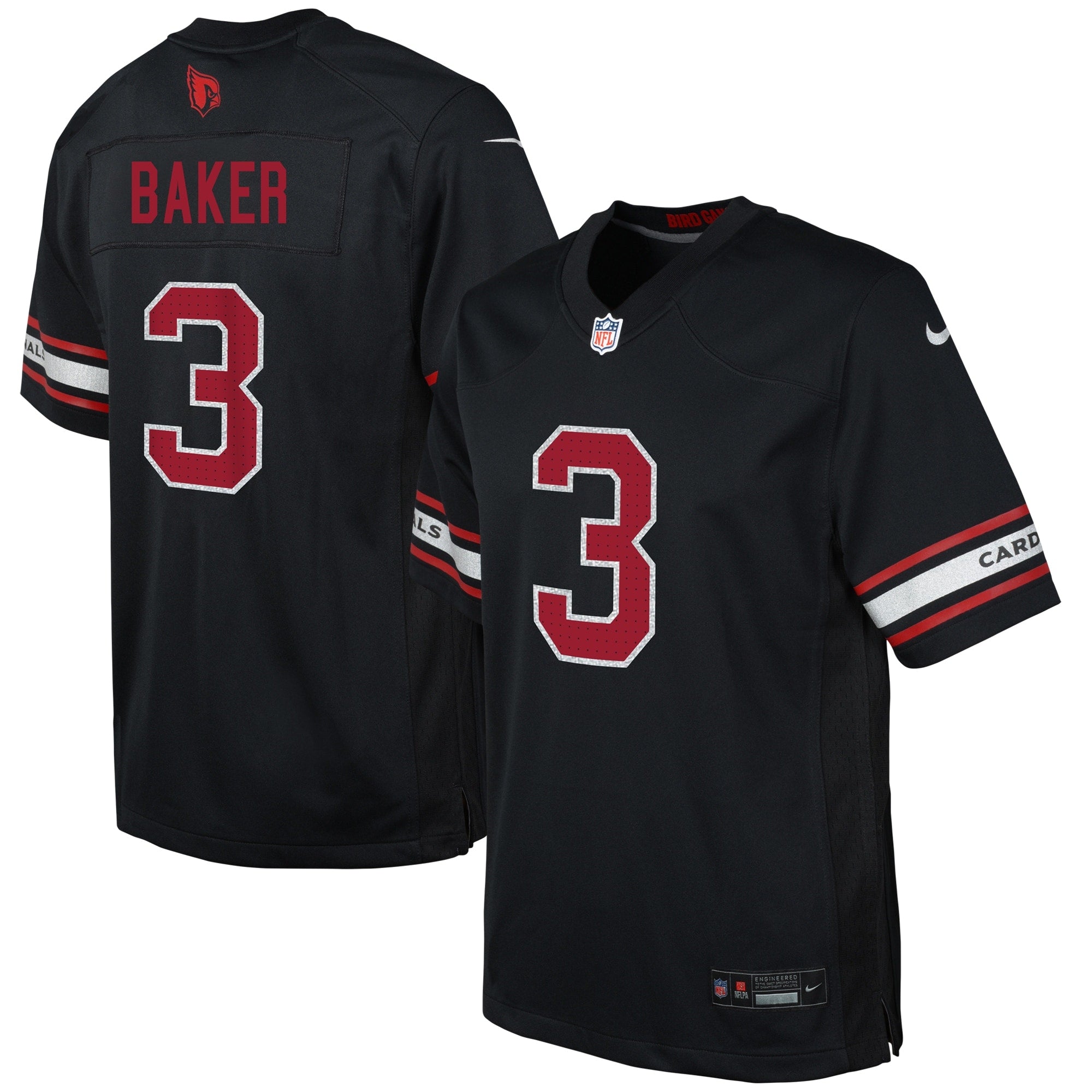 Budda Baker Arizona Cardinals Nike Youth Game Jersey - White/Black/Cardinal
