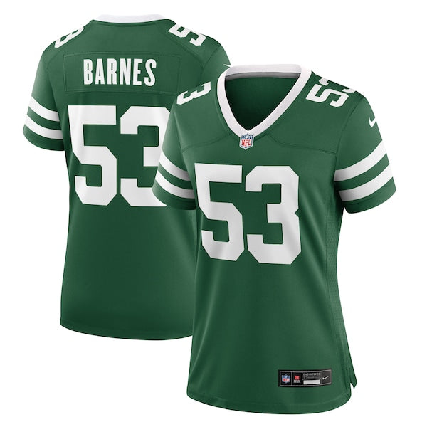 Zaire Barnes New York Jets Nike Women's Team Game Jersey - Legacy Green