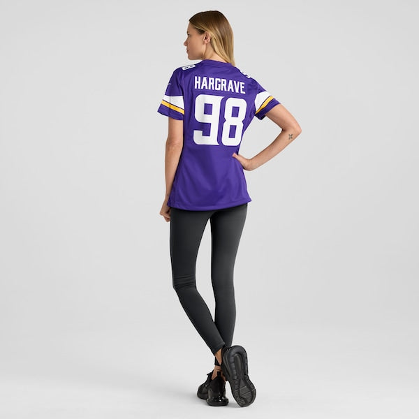 Javon Hargrave Minnesota Vikings Nike Women's Team Game Jersey -  Purple