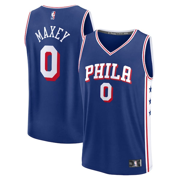 Tyrese Maxey Philadelphia 76ers  Big & Tall Fast Break Jersey - Icon Edition - Royal