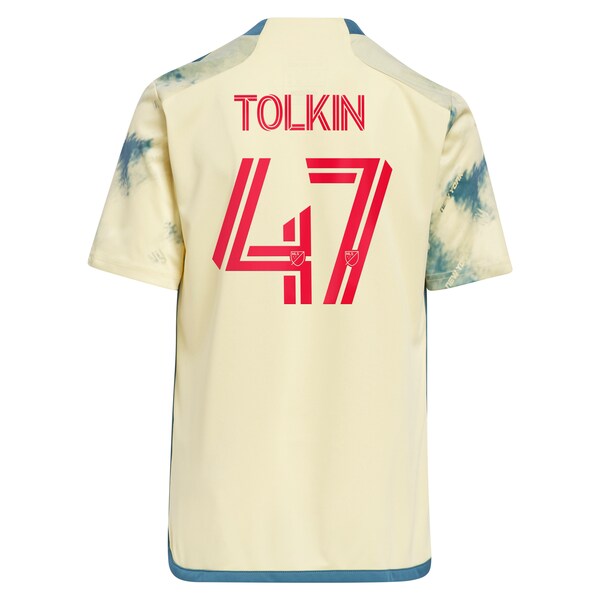 John Tolkin New York Red Bulls adidas Youth 2024 Daniel Patrick Kit Replica Jersey - Yellow