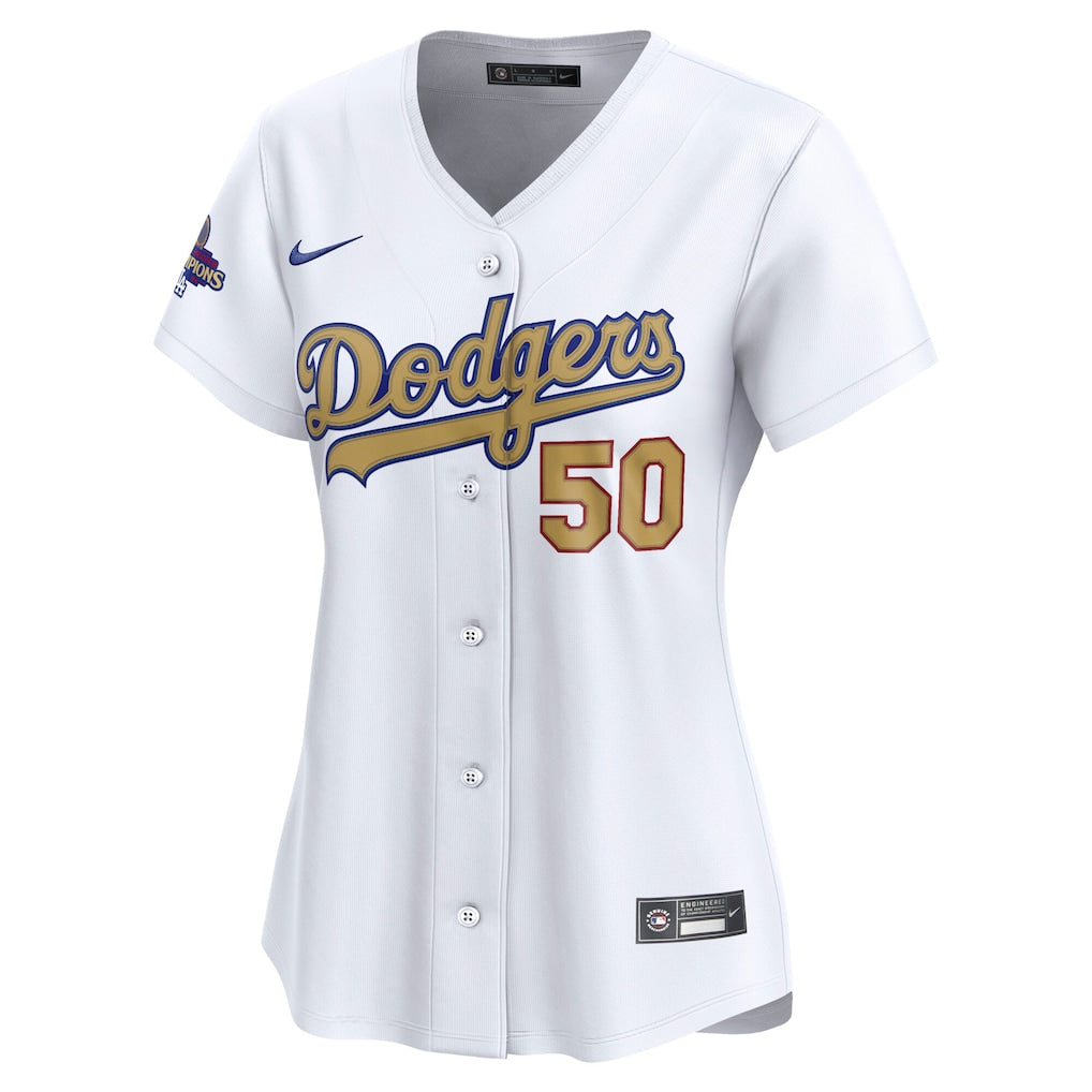 Mookie Betts Los Angeles Dodgers Nike Women's 2025 Gold Collection Limited Jersey - White