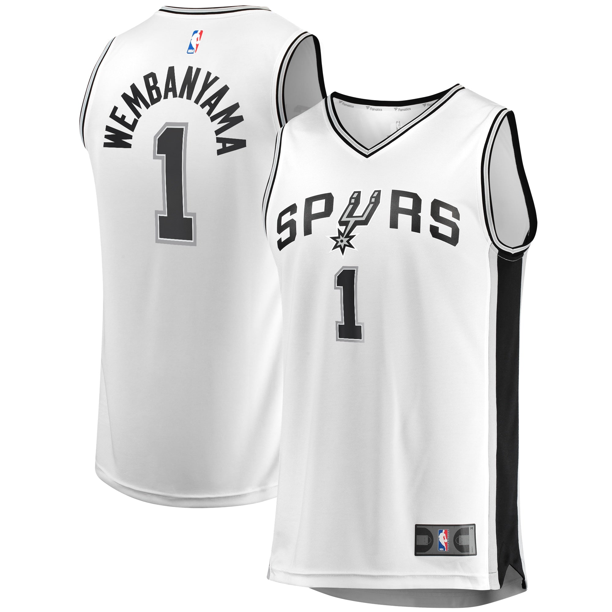 Victor Wembanyama San Antonio Spurs  Fast Break Replica Player Jersey - Statement Edition - Black/White