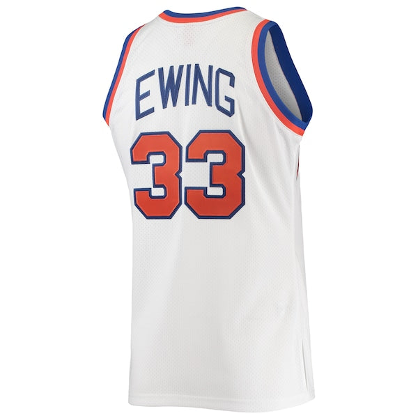 Patrick Ewing New York Knicks 1985/86 Hardwood Classics Authentic Jersey - White