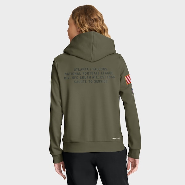 Atlanta Falcons Nike Women's 2025 Salute to Service Sideline Standard Issue Dri-FIT Hoodie - Olive