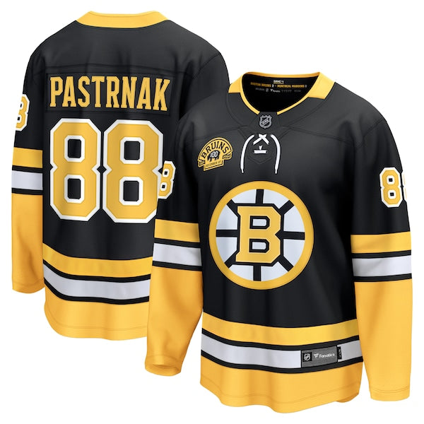 David Pastrnak Boston Bruins  100th Anniversary Premier Breakaway Player Jersey - Black