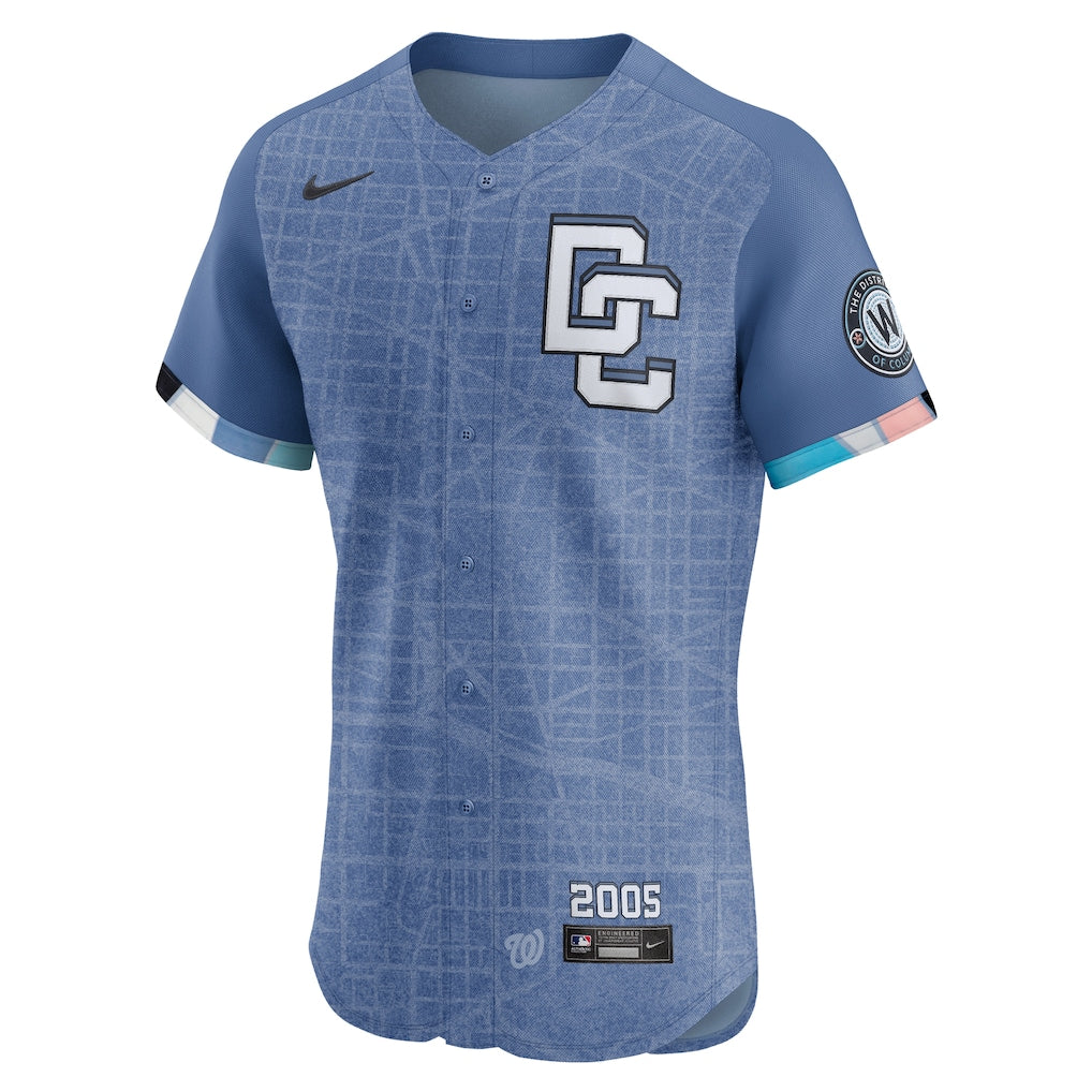 Dylan Crews Washington Nationals Nike 2025 City Connect Elite Jersey - Blue