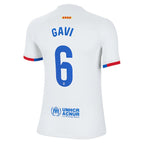 Gavi Barcelona Nike Youth 2023/24 Away Stadium Replica Player Jersey - White