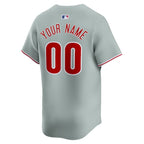 Philadelphia Phillies Nike Away Limited Custom Jersey - Gray