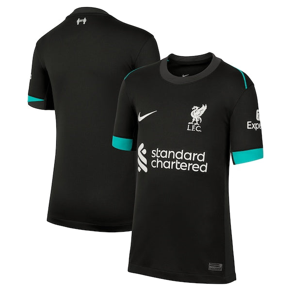 Liverpool Nike Youth 2024/25 Away Replica Blank Jersey - Forest Green