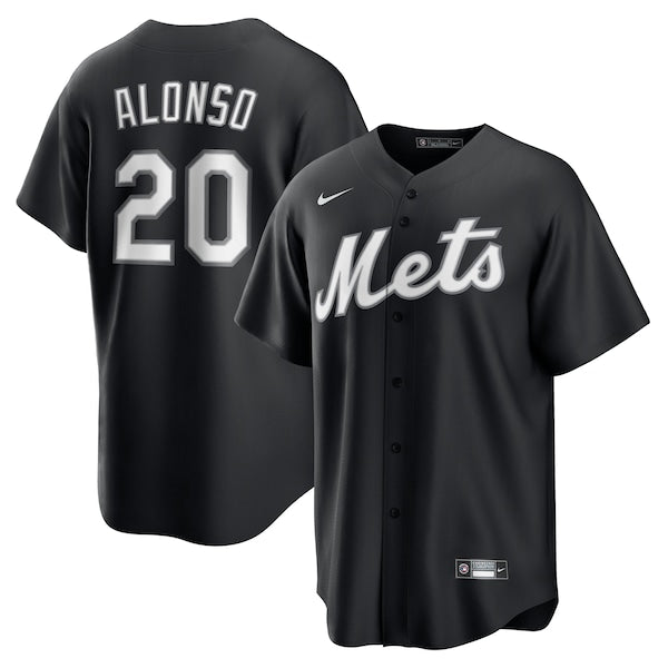 Pete Alonso New York Mets Nike Lights Out Replica Player Jersey - Black