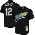 Wade Boggs Tampa Bay Rays Cooperstown Collection 1991 Mesh Batting Practice Jersey - Black