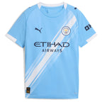 Manchester City Puma Youth 2025/26 Home Replica Custom Jersey - Sky Blue/Green/Black