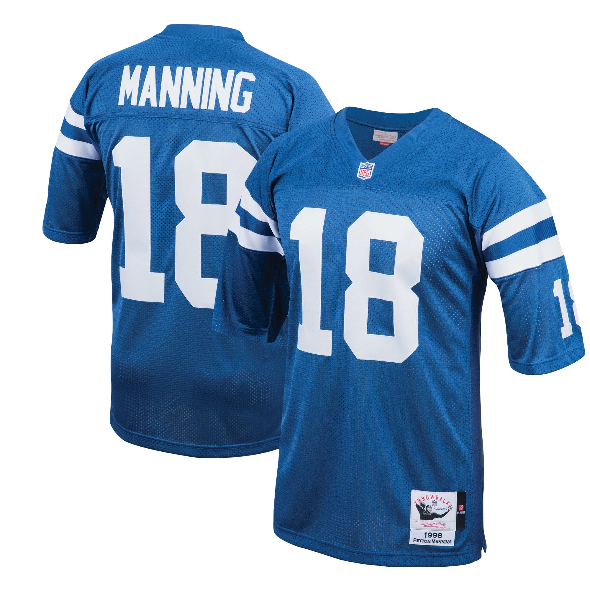 Peyton Manning Indianapolis Colts 2006 Authentic Throwback Retired Player Jersey - White/Royal
