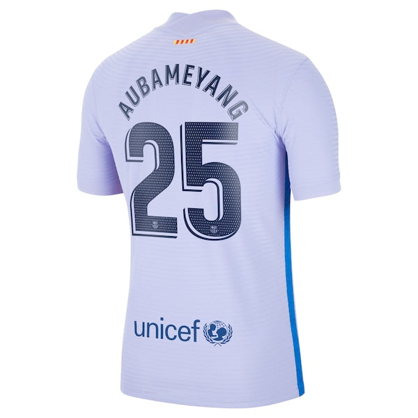 Pierre-Emerick Aubameyang Barcelona Nike 2021/22 Away Vapor Match Authentic Player Jersey - Purple