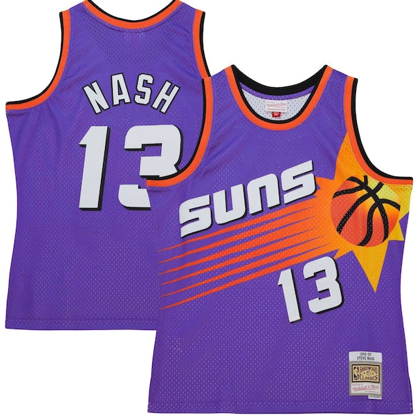 Steve Nash Phoenix Suns Hardwood Classics 1996/97 Tropical Swingman Jersey - Purple