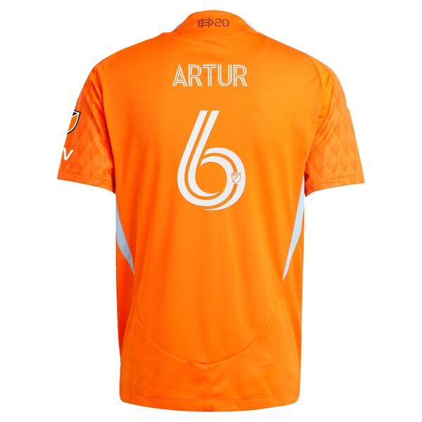 Artur Houston Dynamo FC adidas 2025 Season 20 Authentic Player Jersey - Orange