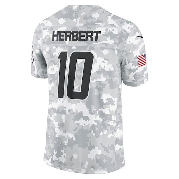 Justin Herbert Los Angeles Chargers Nike 2024 Salute to Service Limited Jersey - Arctic Camo