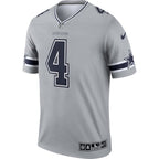 Dak Prescott Dallas Cowboys Nike Inverted Legend Jersey - Gray