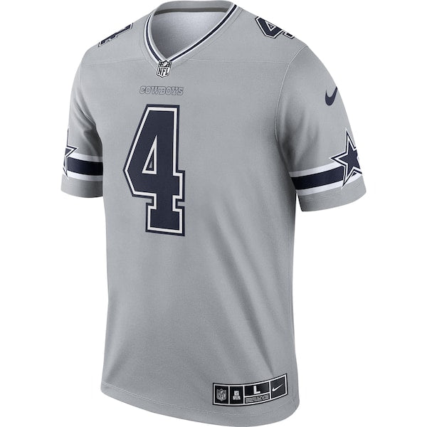 Dak Prescott Dallas Cowboys Nike Inverted Legend Jersey - Gray