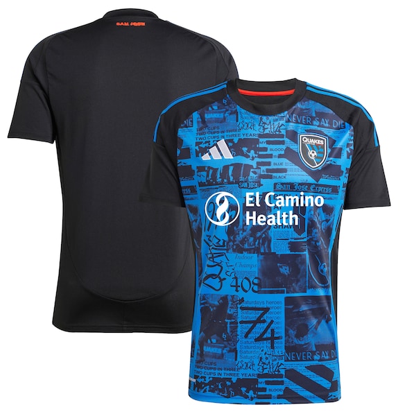 San Jose Earthquakes adidas 2025 Headliner Replica Jersey - Black