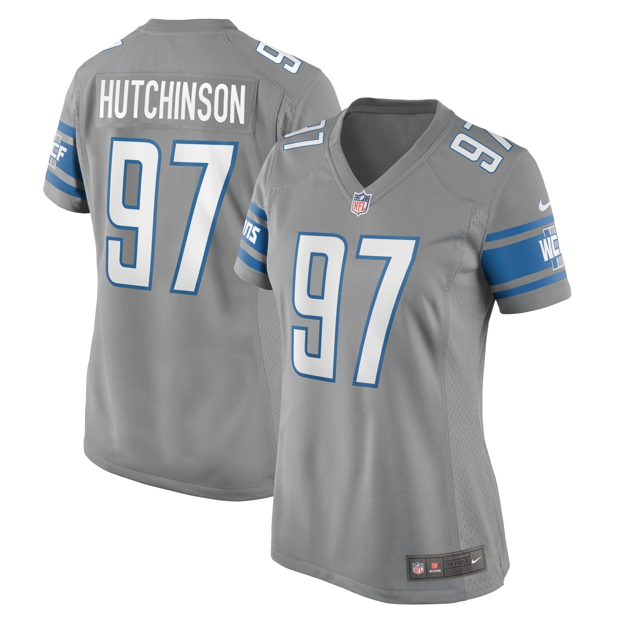 Aidan Hutchinson Detroit Lions Nike Women's Game Jersey - Blue/Silver