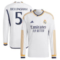 Jude Bellingham Los Merengues adidas Home 2023/24 Authentic Long Sleeve Jersey - White