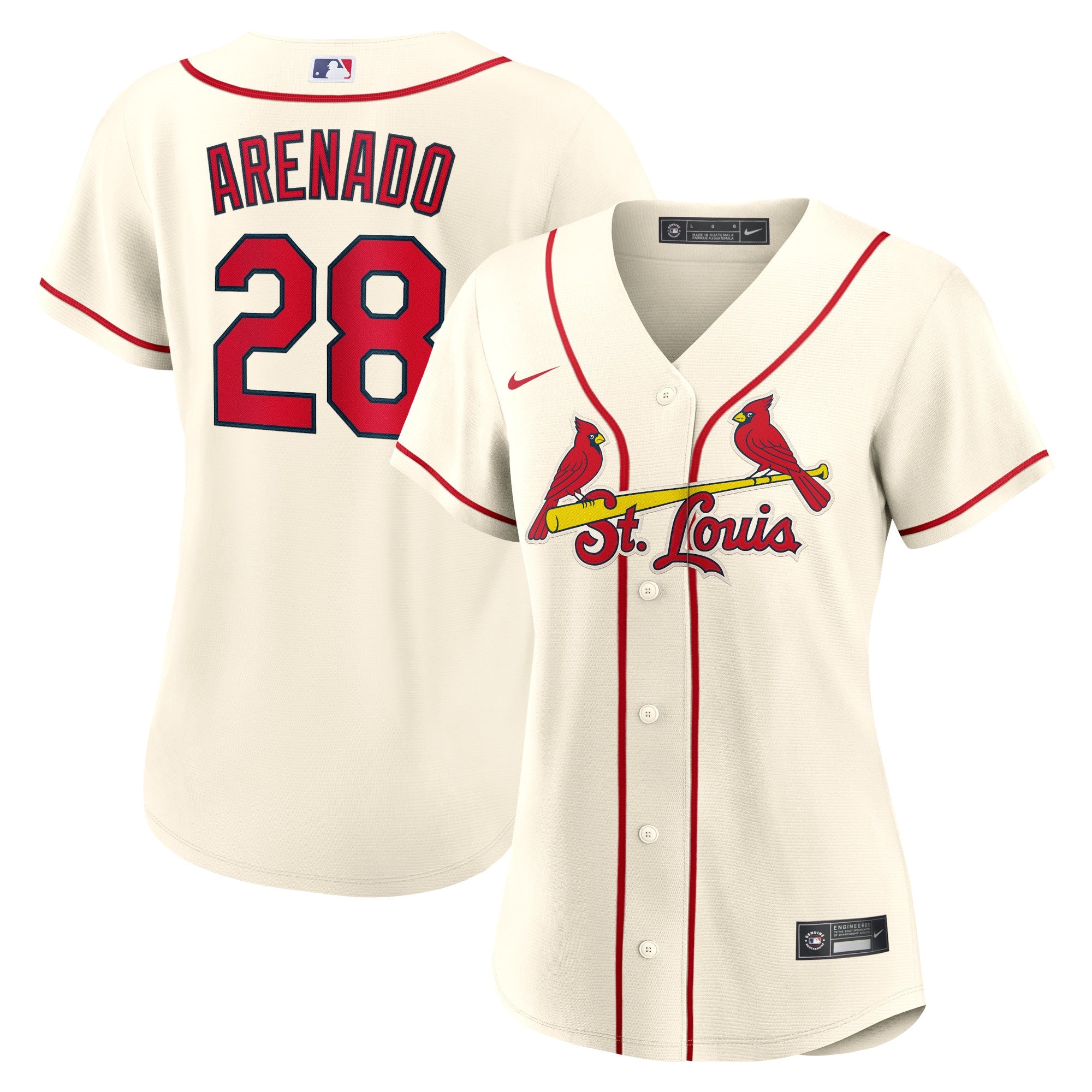 Nolan Arenado St. Louis Cardinals Nike Women's Home Replica Jersey - White/Light Blue/Cream