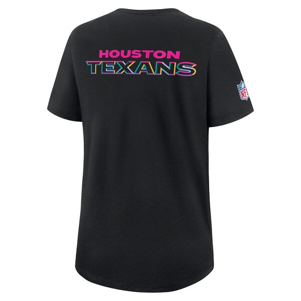 Houston Texans Nike Women's 2025 NFL Crucial Catch Tri-Blend Dri-FIT T-Shirt - Black