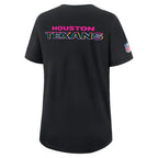 Houston Texans Nike Women's 2025 NFL Crucial Catch Tri-Blend Dri-FIT T-Shirt - Black