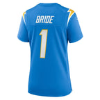 Number 1 Bride Los Angeles Chargers Nike Women's Game Jersey - Powder Blue