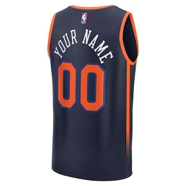 New York Knicks   Custom Fast Break Jersey - Navy - Statement Edition