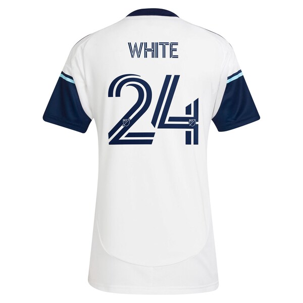Brian White Vancouver Whitecaps FC adidas Women's 2025 The Peak Replica Player Jersey - White