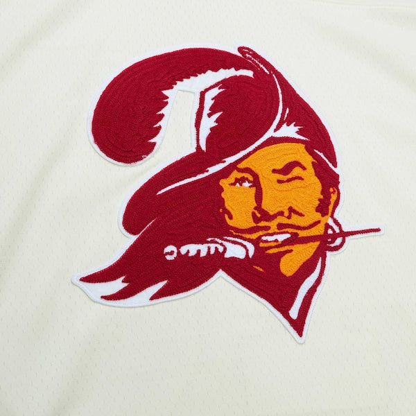 Mike Alstott Tampa Bay Buccaneers Chainstitch Legacy Jersey - Cream