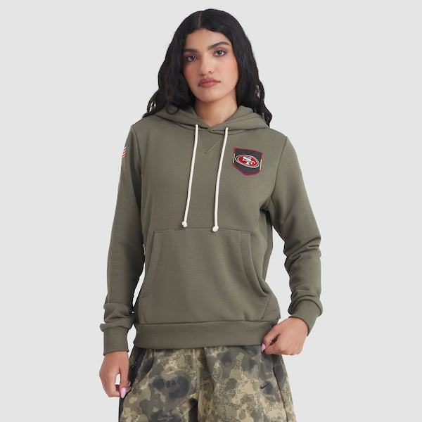 San Francisco 49ers Nike Women's 2025 Salute to Service Sideline Standard Issue Dri-FIT Hoodie - Olive