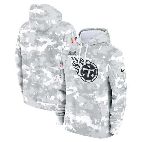 Tennessee Titans Nike 2024 Salute to Service Club Fleece Pullover Hoodie - Arctic Camo