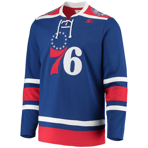 Philadelphia 76ers G-III Sports by Carl Banks Pointman Hockey Fashion Jersey - Royal