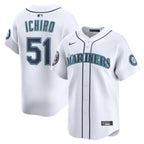 Ichiro Suzuki Seattle Mariners Nike 2025 National Baseball Hall of Fame Nike Home Limited Player Jersey - White/Aqua