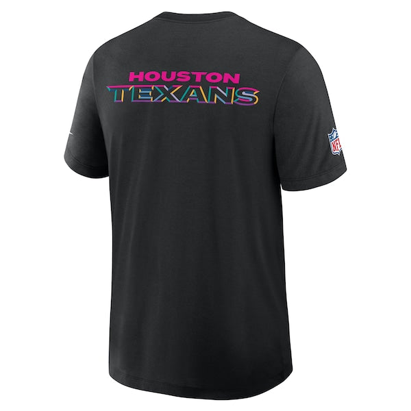 Houston Texans Nike 2025 NFL Crucial Catch Tri-Blend Dri-FIT T-Shirt - Black