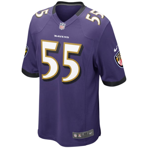 Mens Baltimore Ravens Terrell Suggs Nike Purple Game Jersey