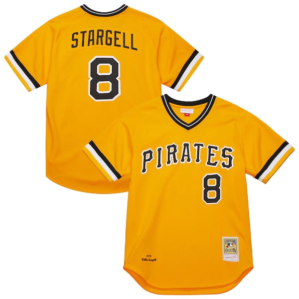 Willie Stargell Pittsburgh Pirates  1979 Throwback Authentic Jersey - Gold/White