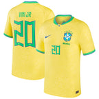 Vinicius Junior Brazil National Team Nike 2022/23 Replica Home Jersey - Yellow