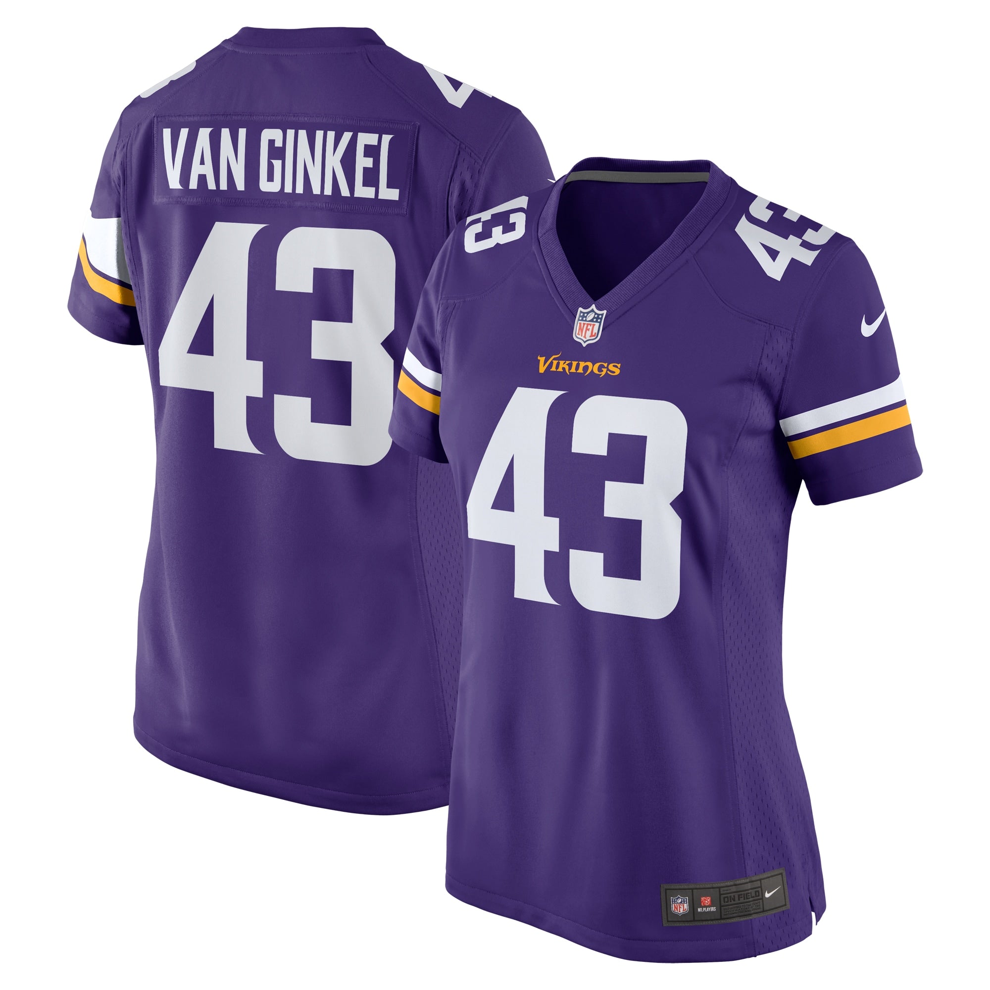 Andrew Van Ginkel Minnesota Vikings Nike Women's Alternate Game Jersey -  White/Purple