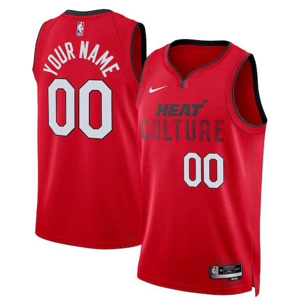 Miami Heat Nike Unisex 2024/25 Custom Swingman Jersey - City Edition - Red