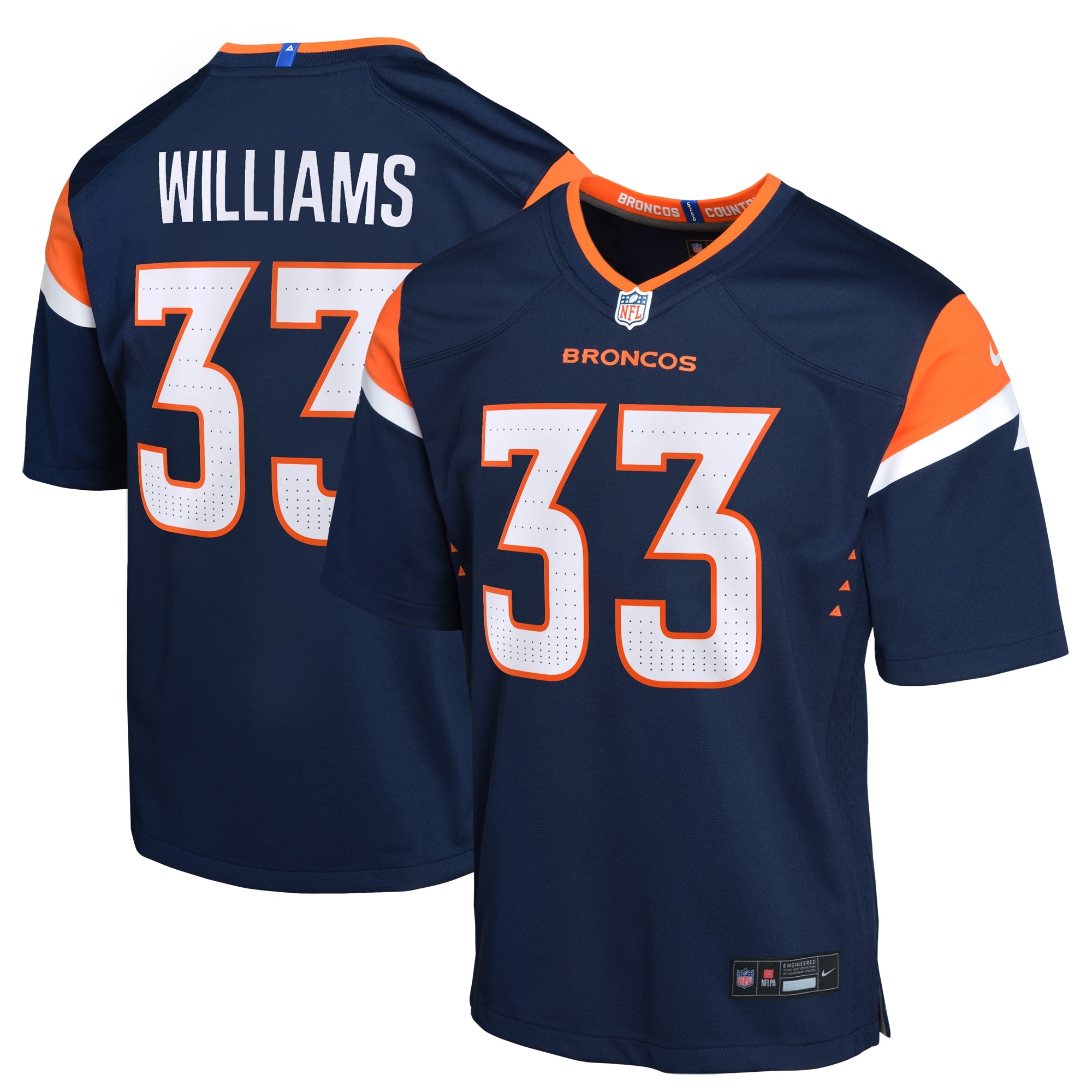Javonte Williams Denver Broncos Nike Youth Game Jersey - Orange/Navy