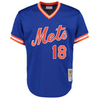Darryl Strawberry New York Mets Cooperstown Mesh Batting Practice Jersey - Royal/Green