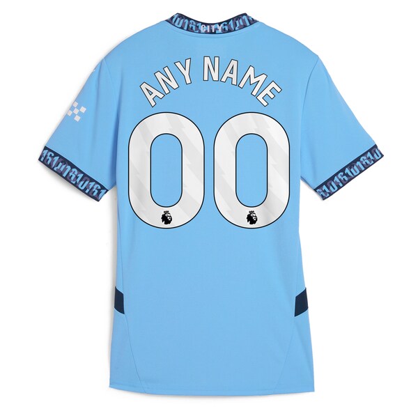 Manchester City Puma Women's 2024/25 Home Replica Custom Jersey - Light Blue